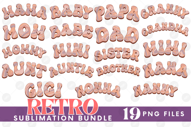 Family Mama Dad Sublimation Bundle Mothers Day Fathers