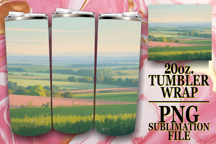 Heartfelt Sublimation 20oz tumbler wrap, Spring