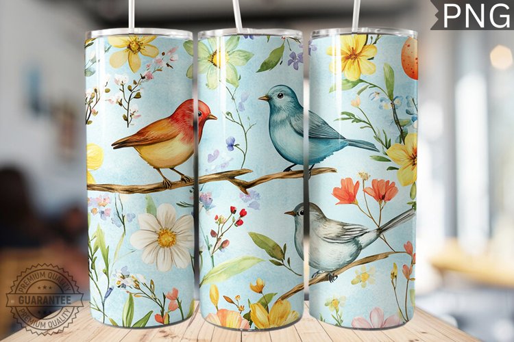 Spring Easter Tumbler Wrap - High Quality 300 Dpi