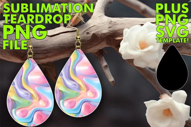 Vintage Charm Puff Pattern Teardrop Earrings