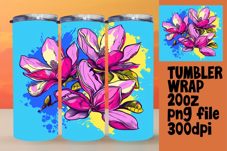 Cheerful Floral Pattern Sublimation Wraps example image 1