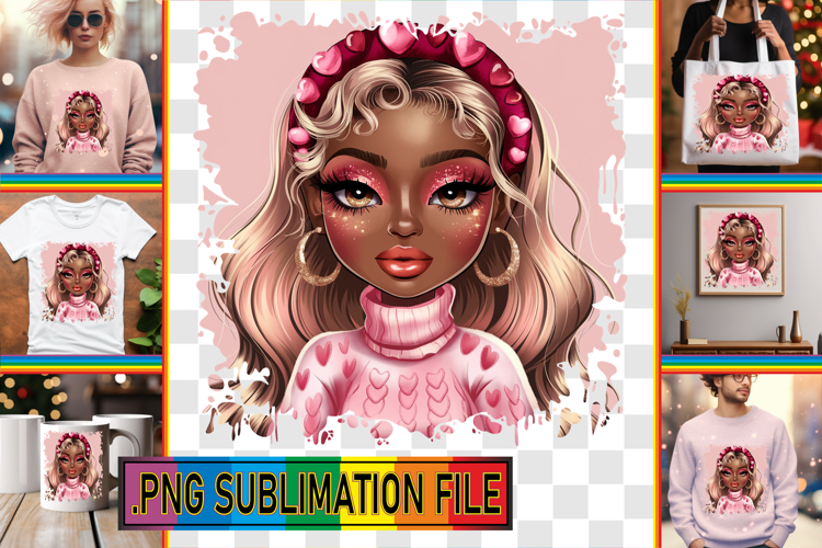 Joyful TOTE BAG Sublimation PNG, Afro Girl