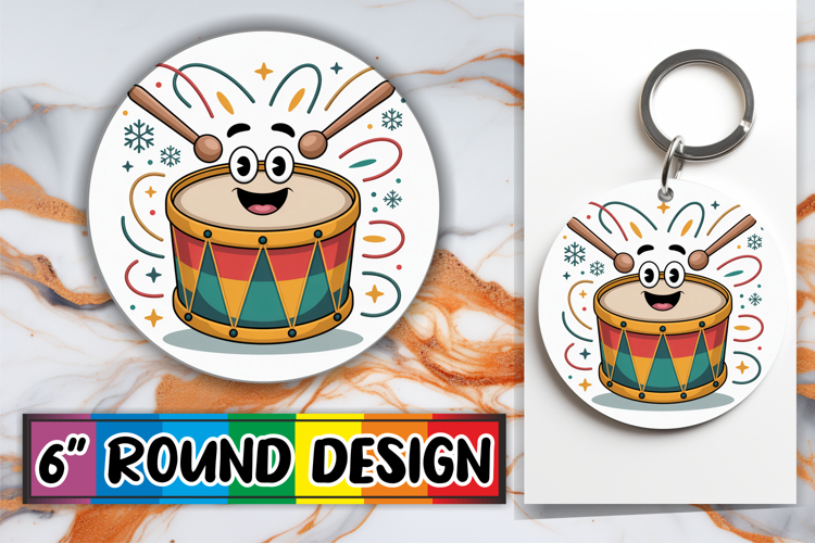 Radiant Sublimation Circle Ornaments, Cute Christmas