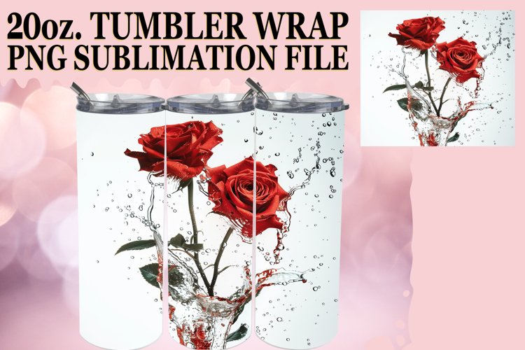 Lily Oasis: 20oz Sublimation Tumbler Art example image 1