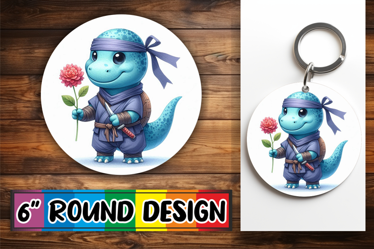 Blissful Keychain Sublimation, Dino