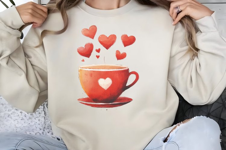 Cute Watercolor Valentines Day Clipart PNG