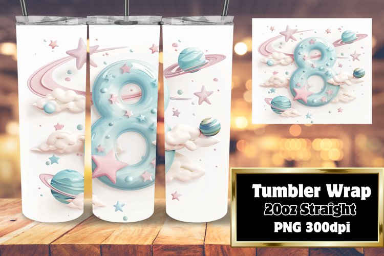 Watercolor Aura: Sublimation Tumbler 20oz Art example image 1