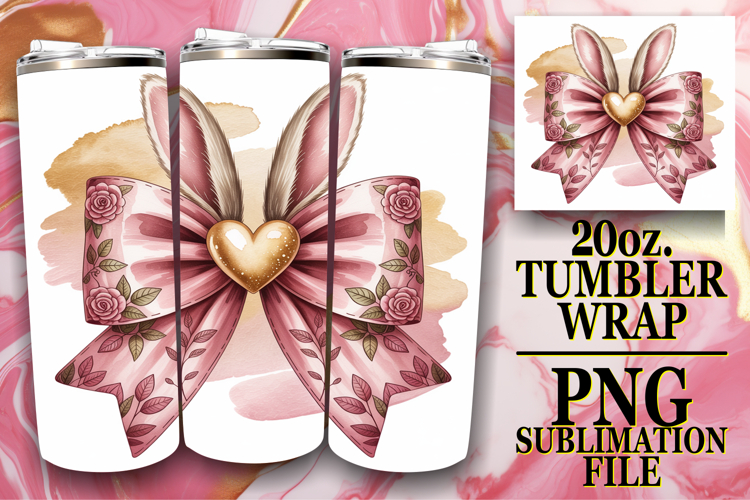 Radiant Mornings 20oz tumbler wrap, Easter Bow