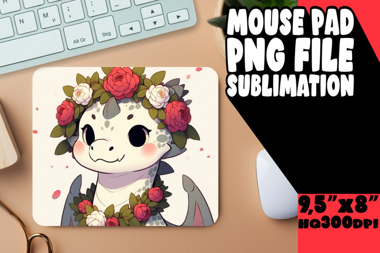 Bright MOUSE PAD Sublimation Art, Dragon