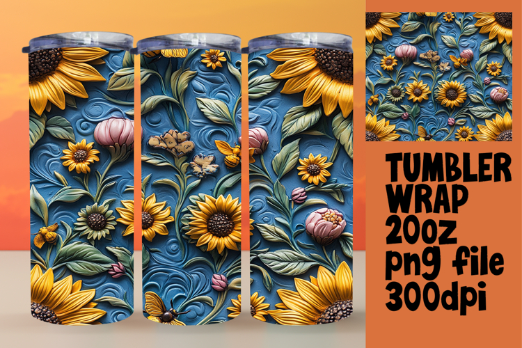 Personal Touch: 20oz Tumbler Design , 3D Flower