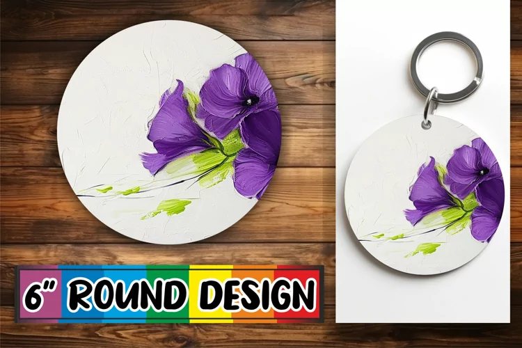 Spring Serenade Circle: Whimsical Sublimation Charm