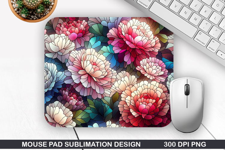 Flowers Mouse Pad Sublimation, Summer Mouse Pad PNG