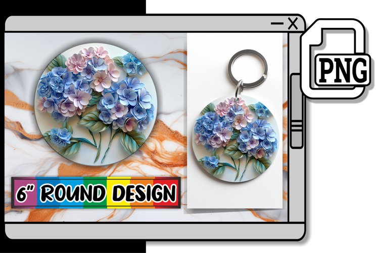 Sophisticated Blossom Circle & Keychain example image 1