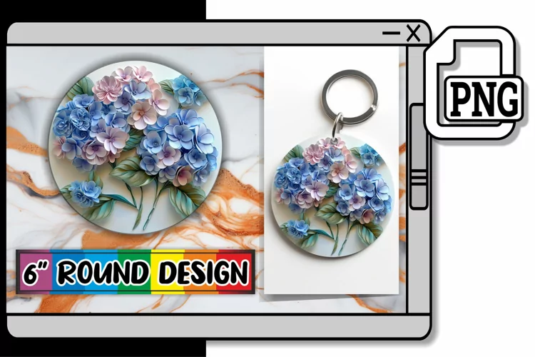 Sophisticated Blossom Circle & Keychain