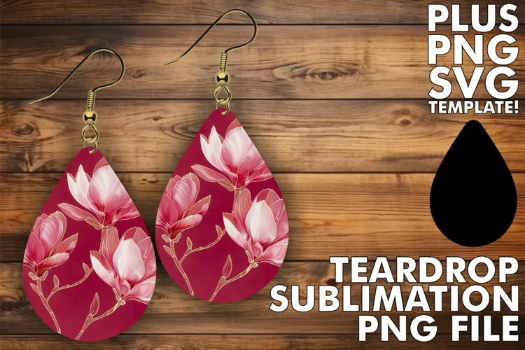 Blossom Bliss Teardrop Earring Sublimation - Chic Style