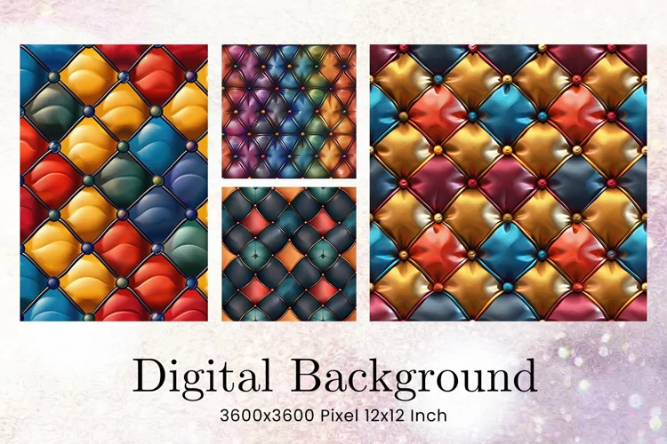 Diamond Tufted Backgrounds Colorful Quilted Luxury Texture