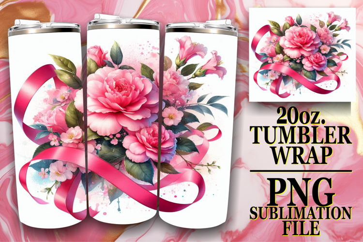 Luminous Days 20oz tumbler wrap, Flowers