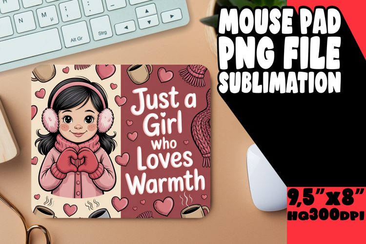 Cozy MOUSE MAT Creative Sublimation, Just A Girl
