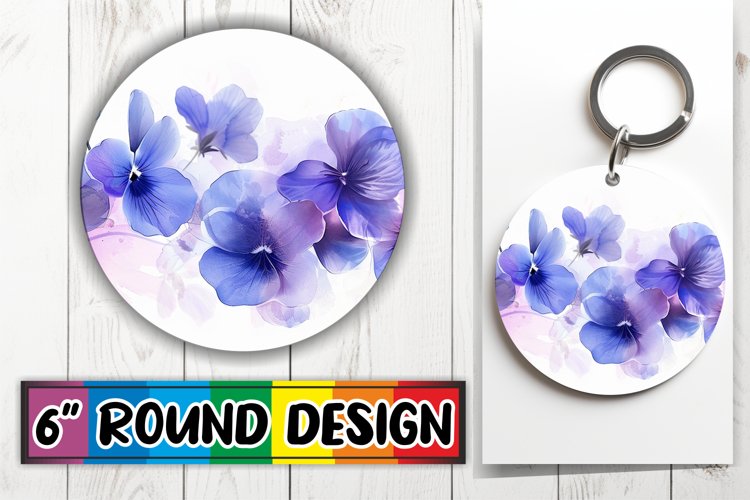 Petal Power Sublimation Circle - Charm Round example image 1