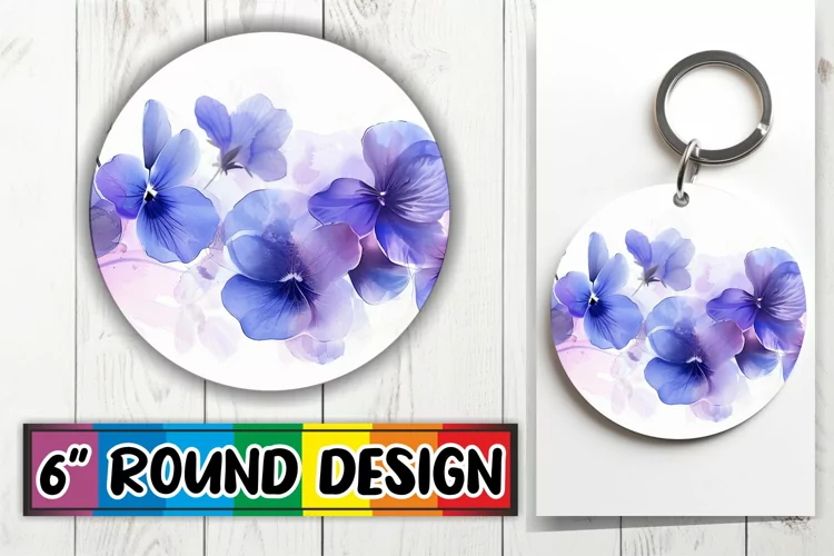 Petal Power Sublimation Circle - Charm Round