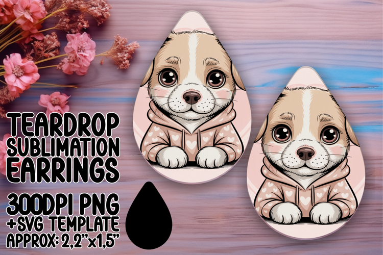 Gorgeous Teardrop Earrings Design Template , Valenines Anima