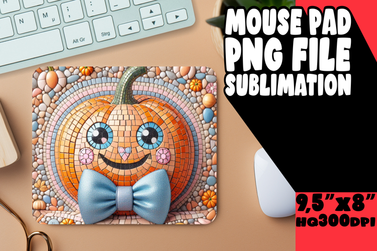 CHEERFUL MOUSE MAT PLAYFUL DESIGN, Cute Pumpkin