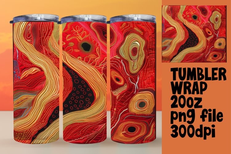 Funky Vibrant 3D Tumbler Design example image 1