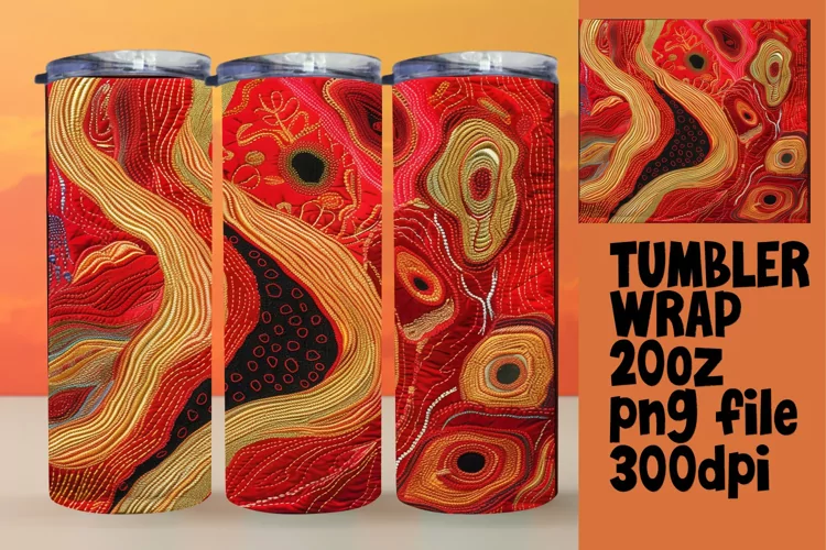 Funky Vibrant 3D Tumbler Design