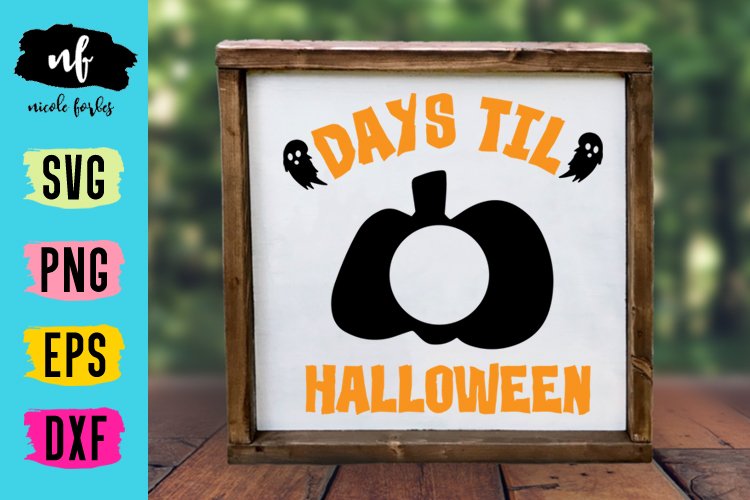 Halloween Countdown SVG Cut File example image 1