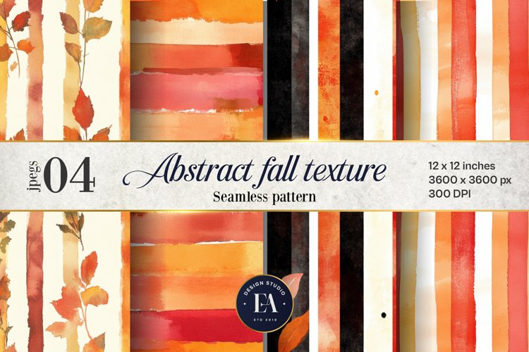 Seamless Autumn Watercolor Stripes | Autumn pattern