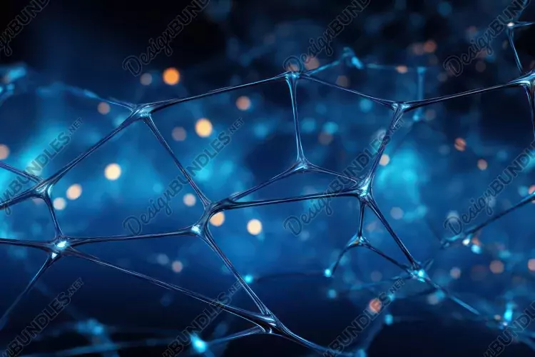 Neural Network Futuristic Cyber Networking Background