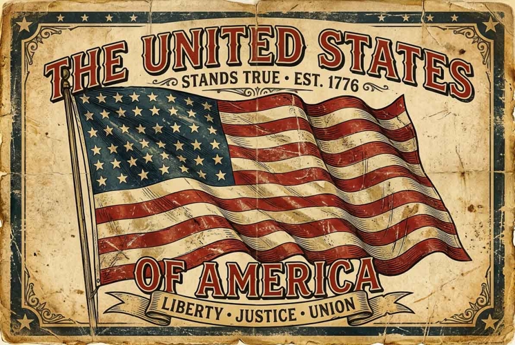 Patriotic American Flag