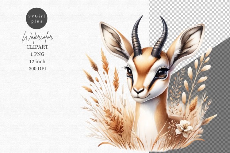 Safari clipart, Gazelle clipart,
