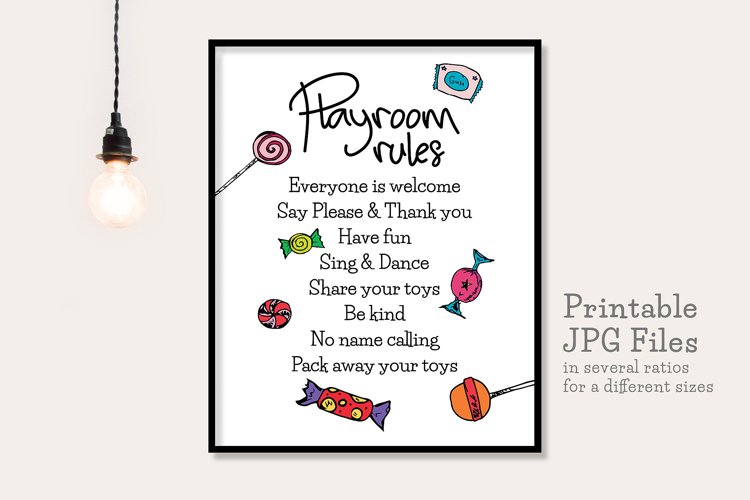 Playroom Rules - Printable