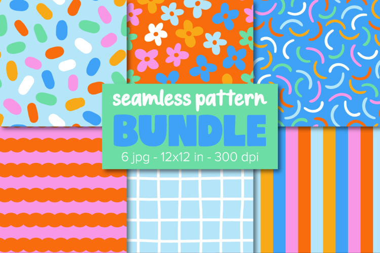 Colorful Patterns Summer Digital Papers