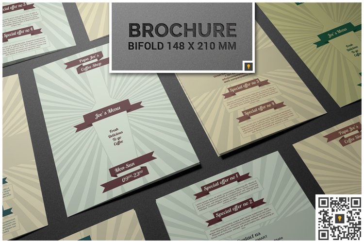 Retro Coffee Shop Menu BiFold
