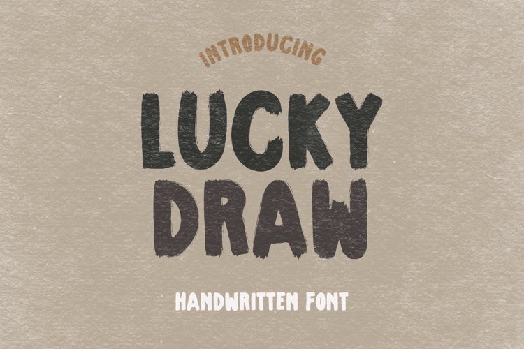 Lucky Draw - A Drybrush Handwritten Font example image 1