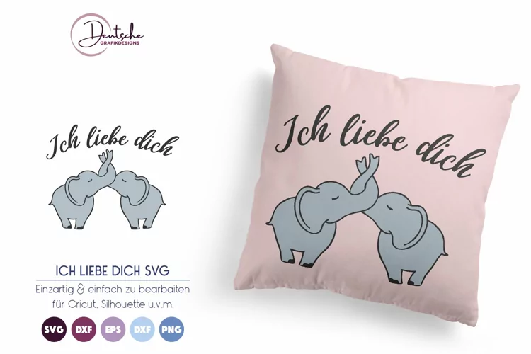 Elefanten SVG | Ich liebe dich