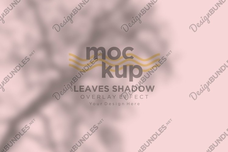 Leaves Shadow Overlay Effect Mockup example image 1