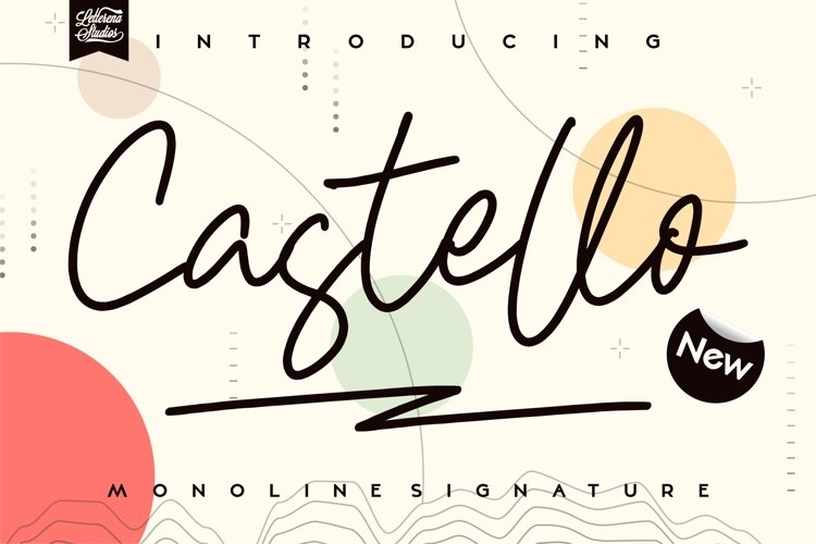Castello - Modern Monoline Font example image 1