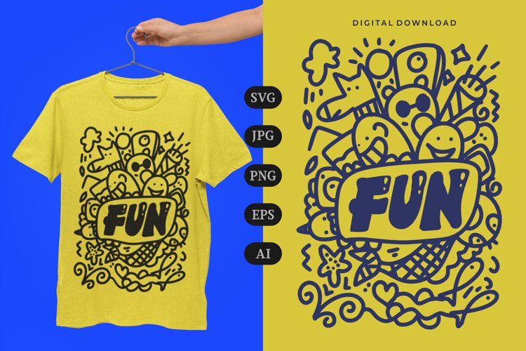 Fun Doodle T-shirt | SVG example image 1