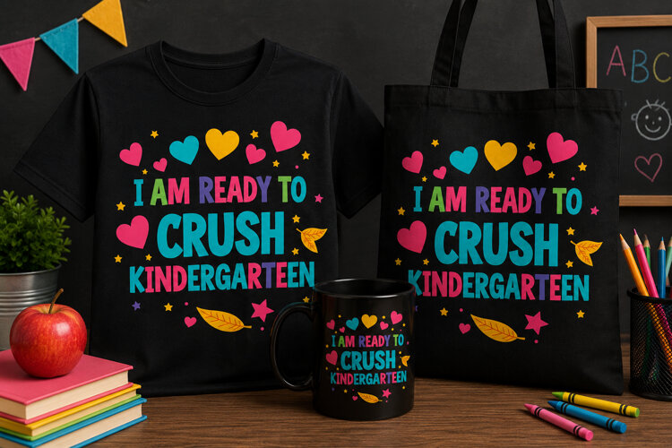 I Am Ready to Crush Kindergarten PNG | Teacher Design example image 1