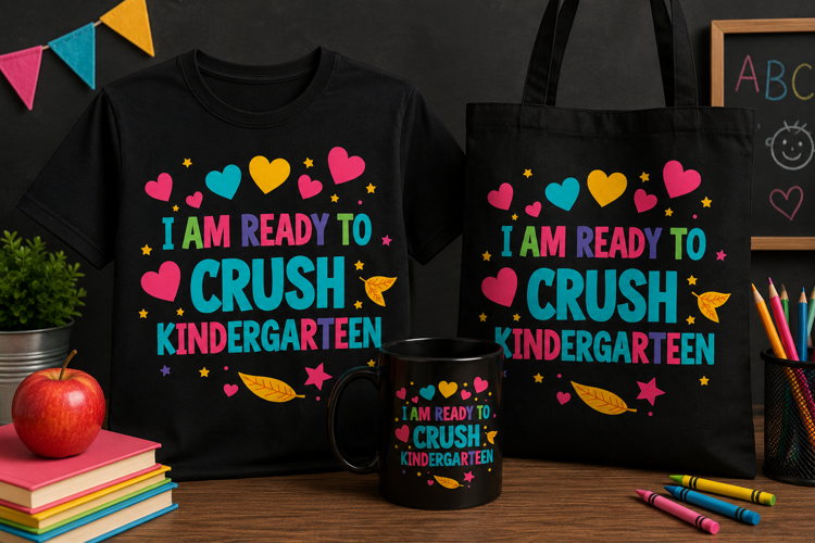 I Am Ready to Crush Kindergarten PNG | Teacher Design