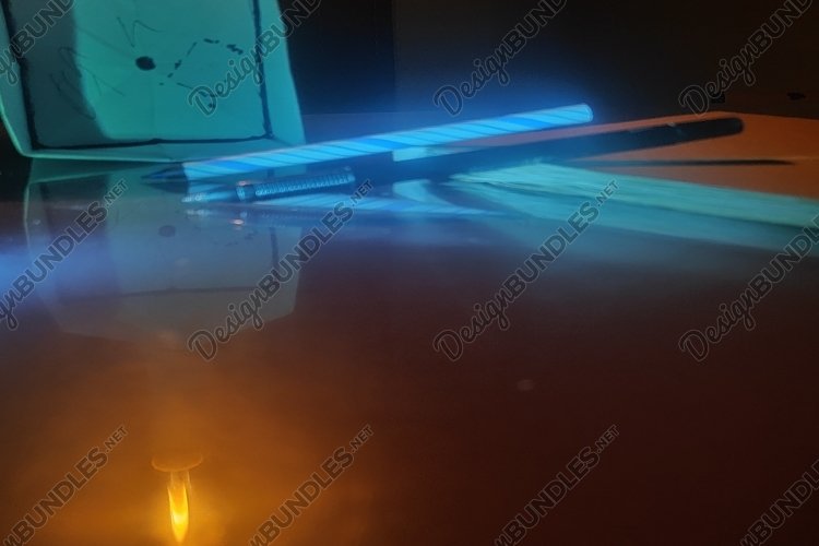 concept mockup with light background, table, book, pen example image 1