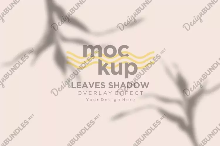 Leaves Shadow Overlay Effect Mockup