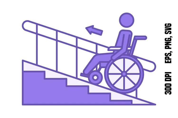 Purple Ramp Access Icon