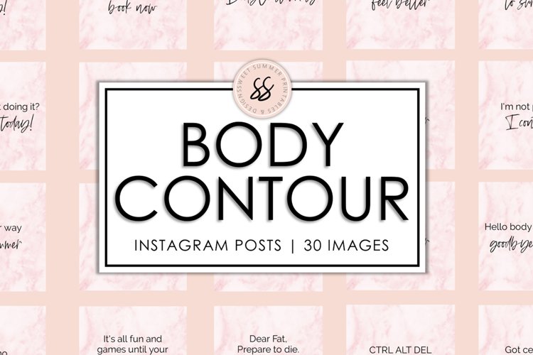 Body Contouring Pink Marble Instagram Posts example image 1