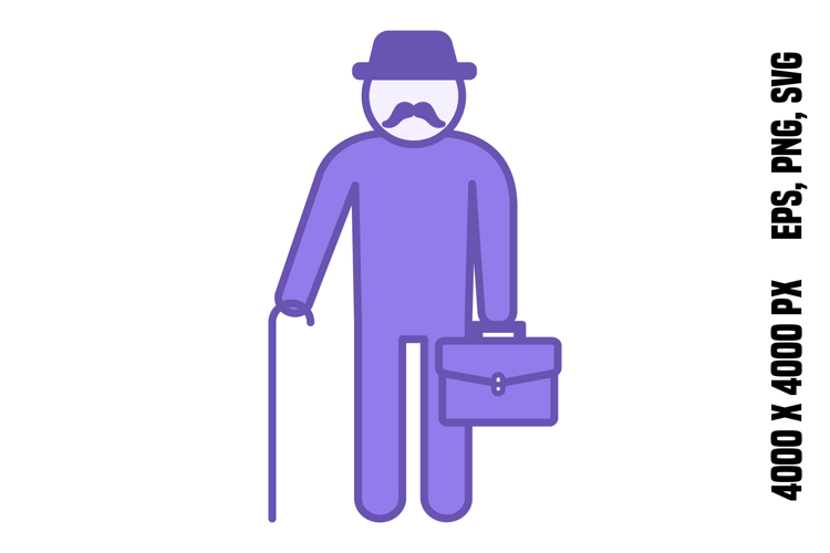 Colored Grandfather Icon