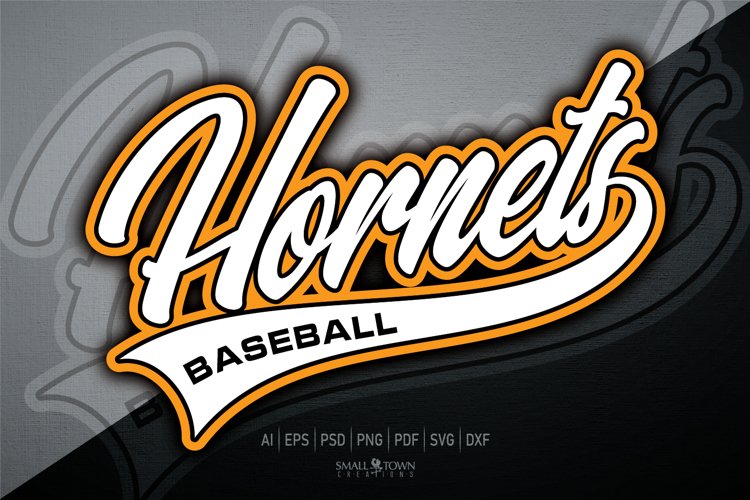 Hornet, Hornet Baseball, Team, logo, PRINT, CUT & DESIGN example image 1