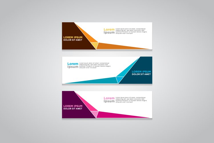Vector abstract design banner web template.